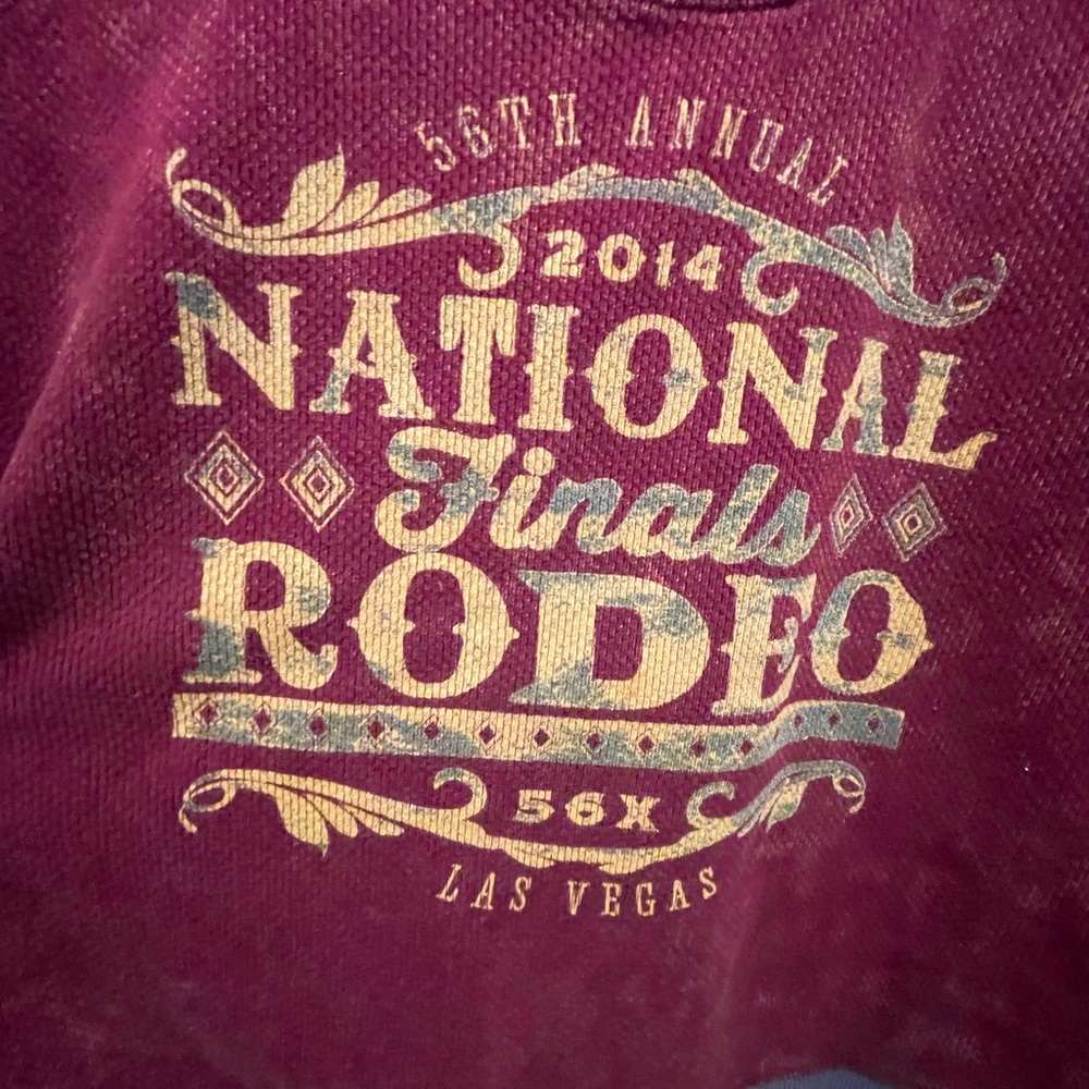 Vintage 2014 Red/Tan/Grey Las Vegas 56th Annual National Finals Rodeo, Women Sm